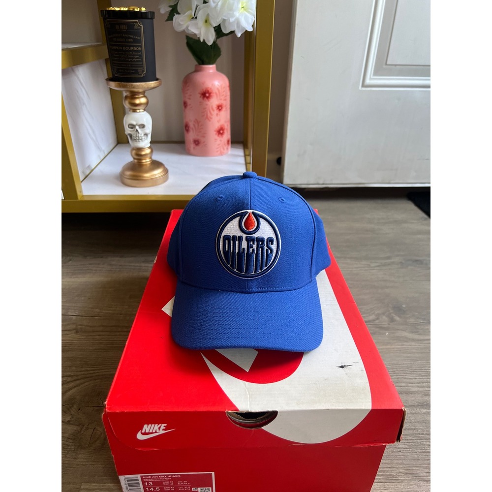 Mitchell & Ness Edmonton Oilers Royal Double Clutch Blue SnapBack Hat